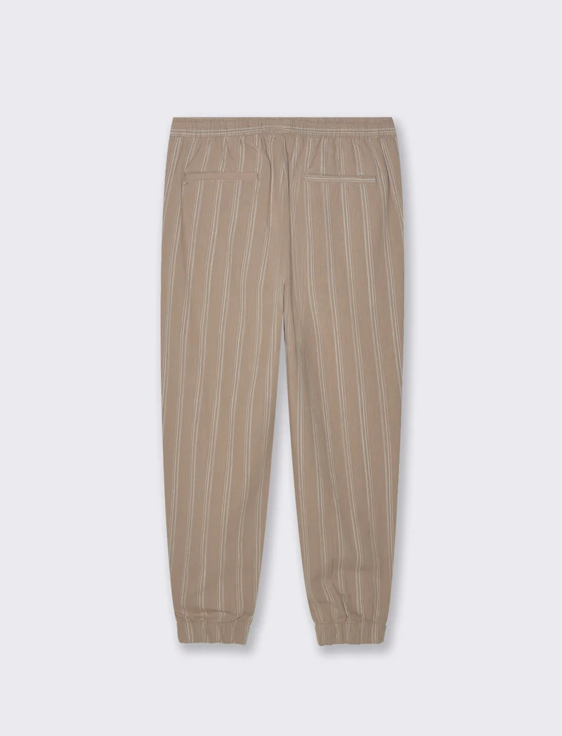 Pantaloni jogger effetto lino da uomo - Grigio tortora