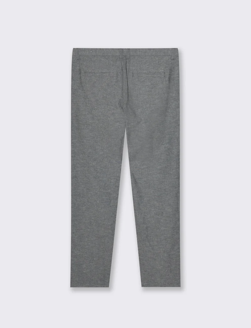 Pantaloni chino misto lino da uomo - Blu
