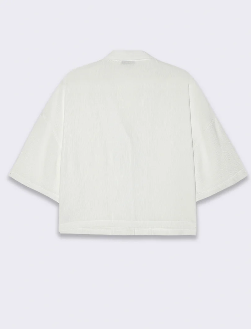 Camicia mezza manica da donna - Bianco
