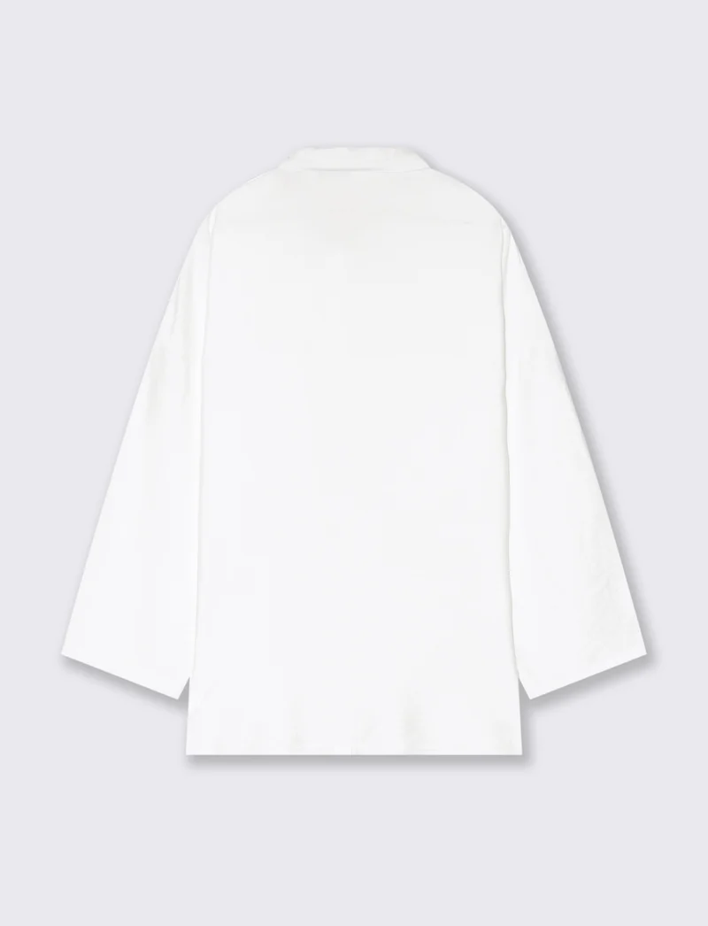 Camicia con tasche sul petto da donna - Bianco