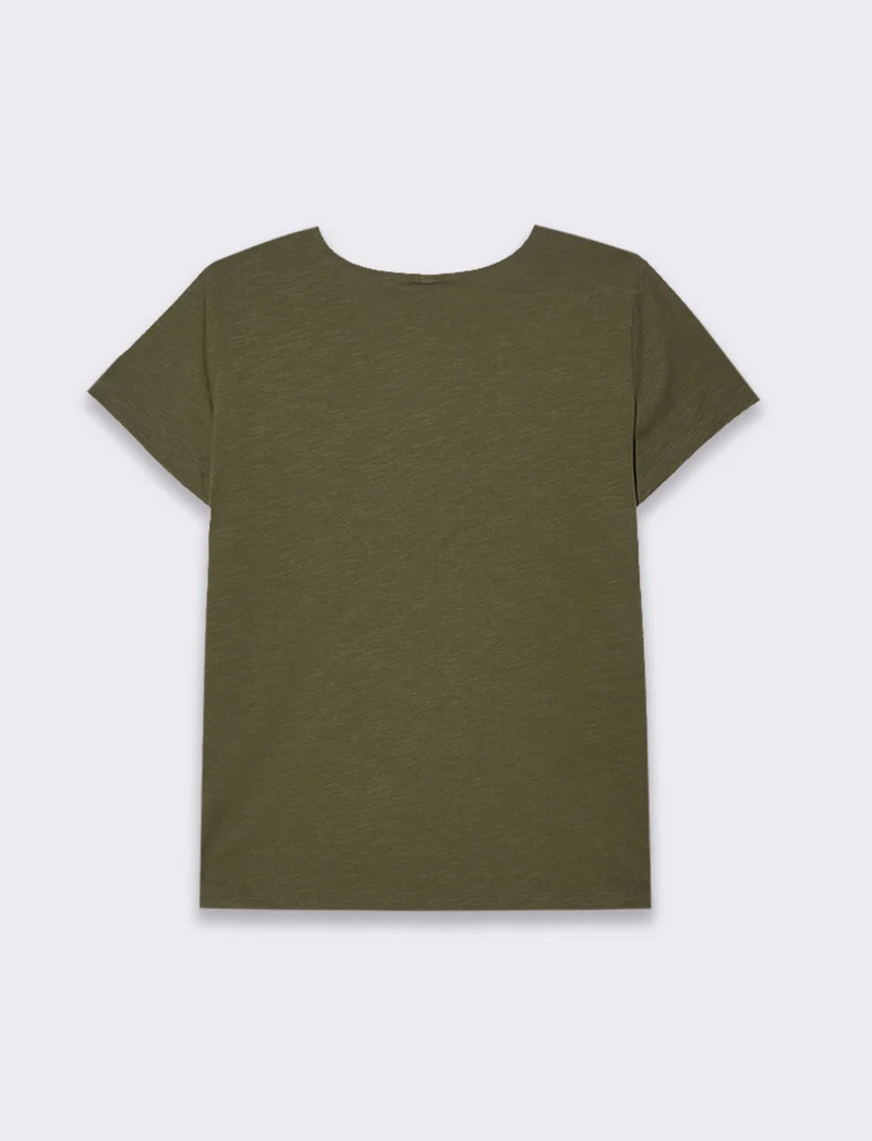 T-shirt con passamaneria sullo scollo da donna - Ve.milit.