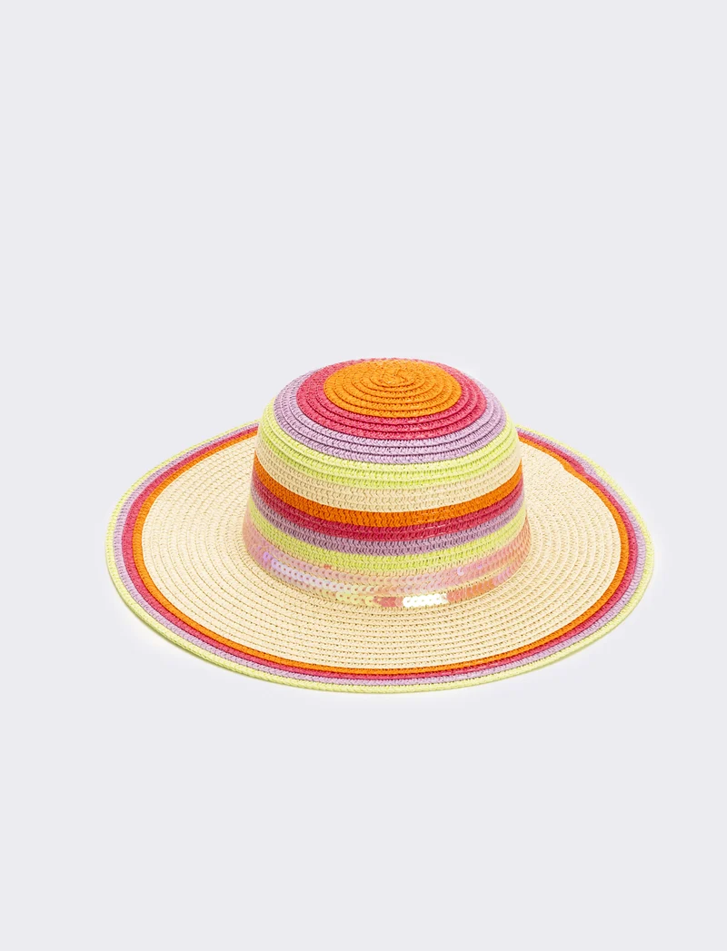 Cappello bambina falda larga con pailletes - Multicolore