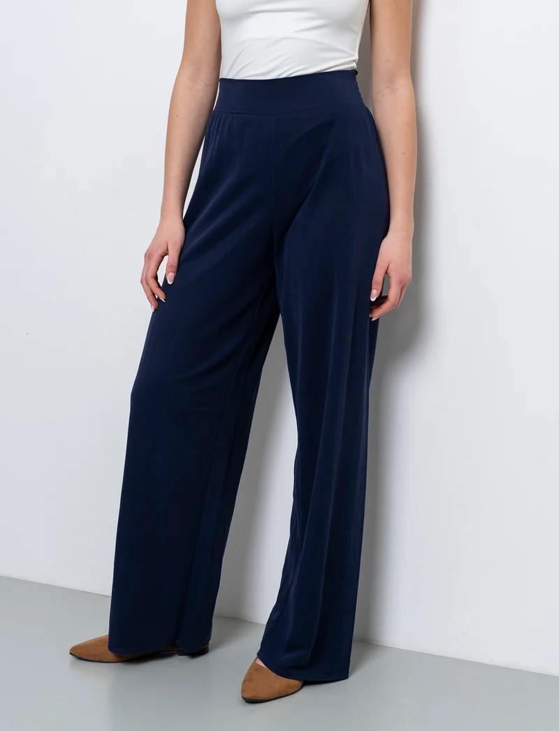 Jogger gamba larga da donna - Blu