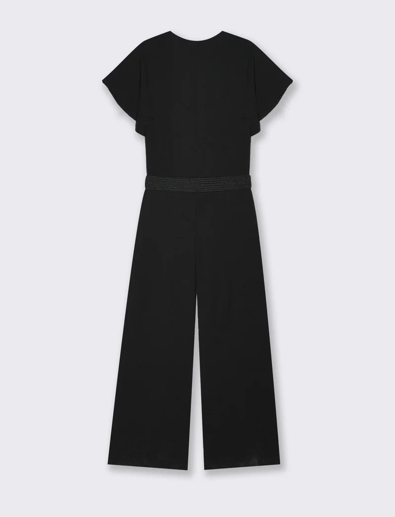 Tuta con cintura da donna - Nero