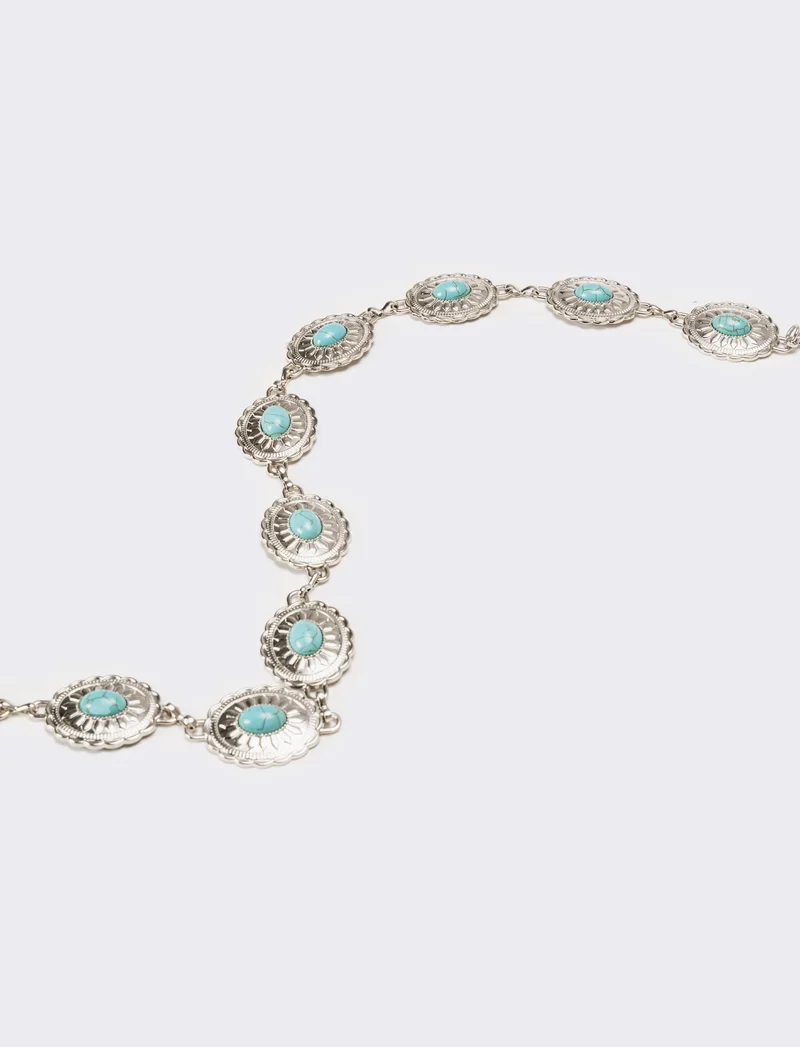 Cintura donna con pietra - Argento
