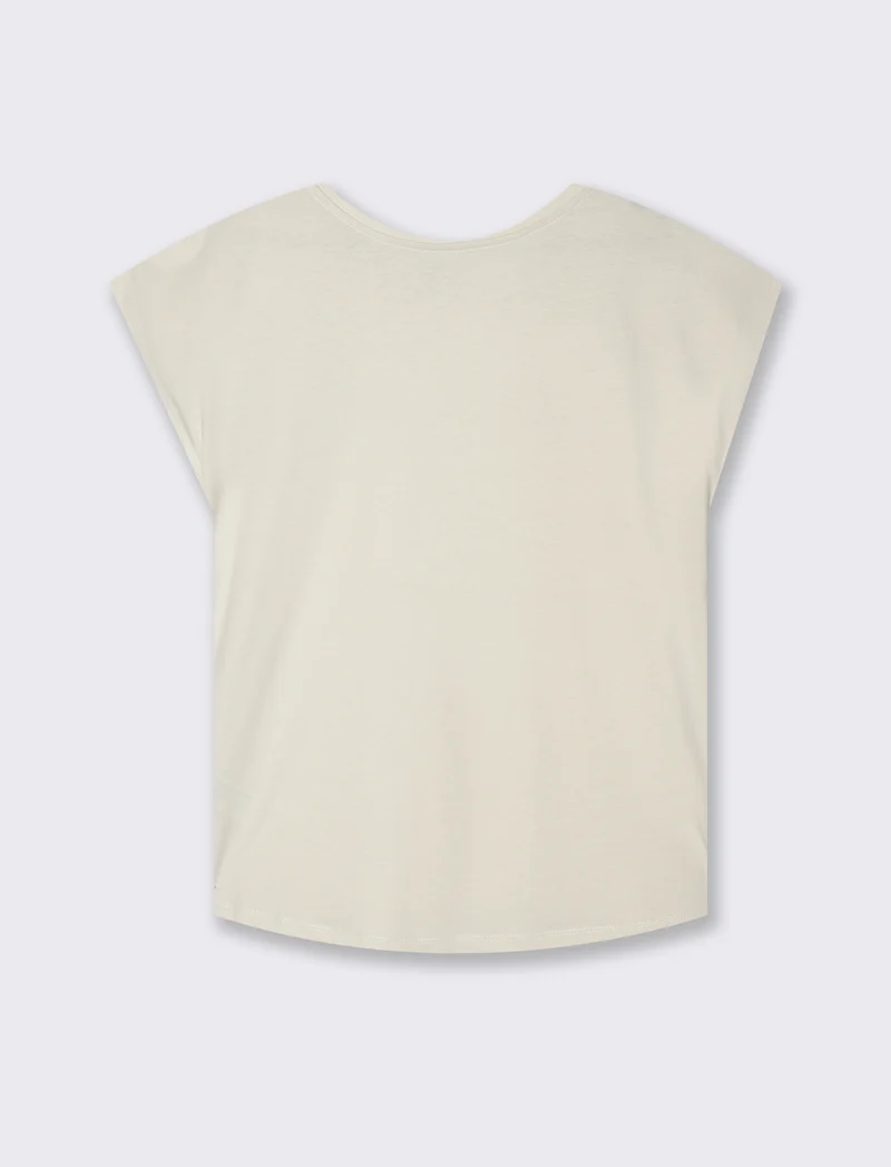T-shirt con stampa da donna - Avorio