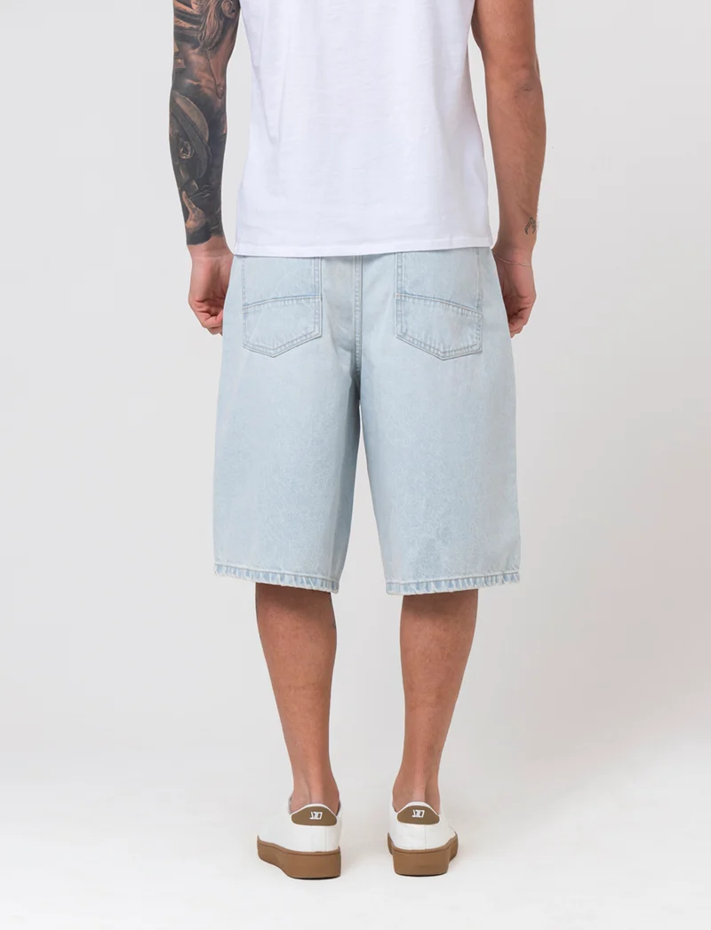Bermuda di jeans skater da uomo - Denim chiaro