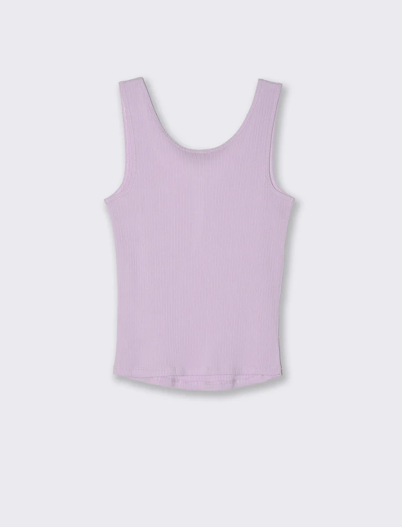 Top con scollo serafino da donna - Viola glicine