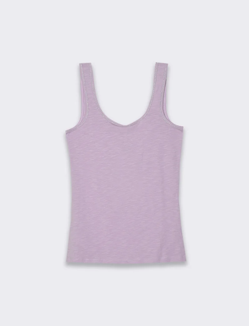 Top con passamaneria da donna - Viola glicine