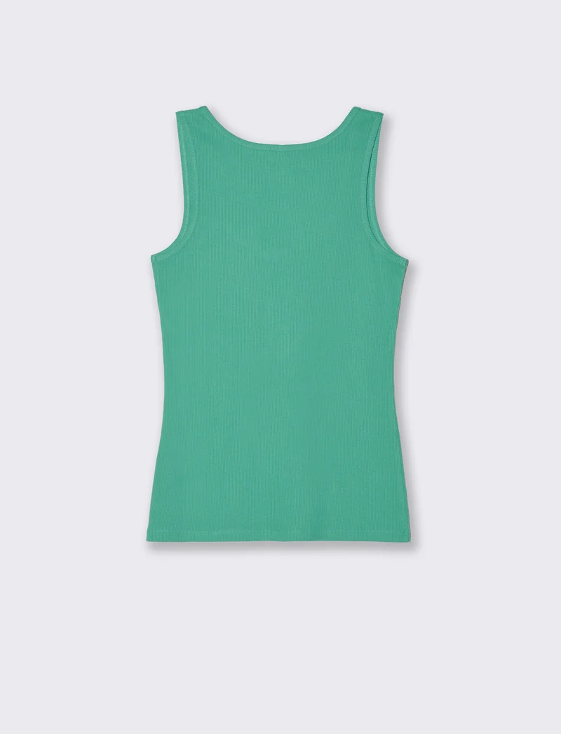 Top con zip da donna - Verde smeraldo