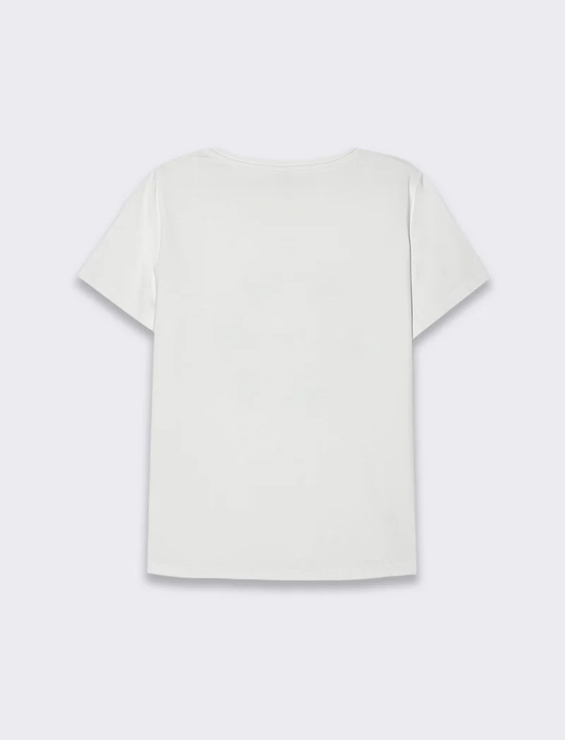 T-shirt con stampa e applicazioni da donna - var 1