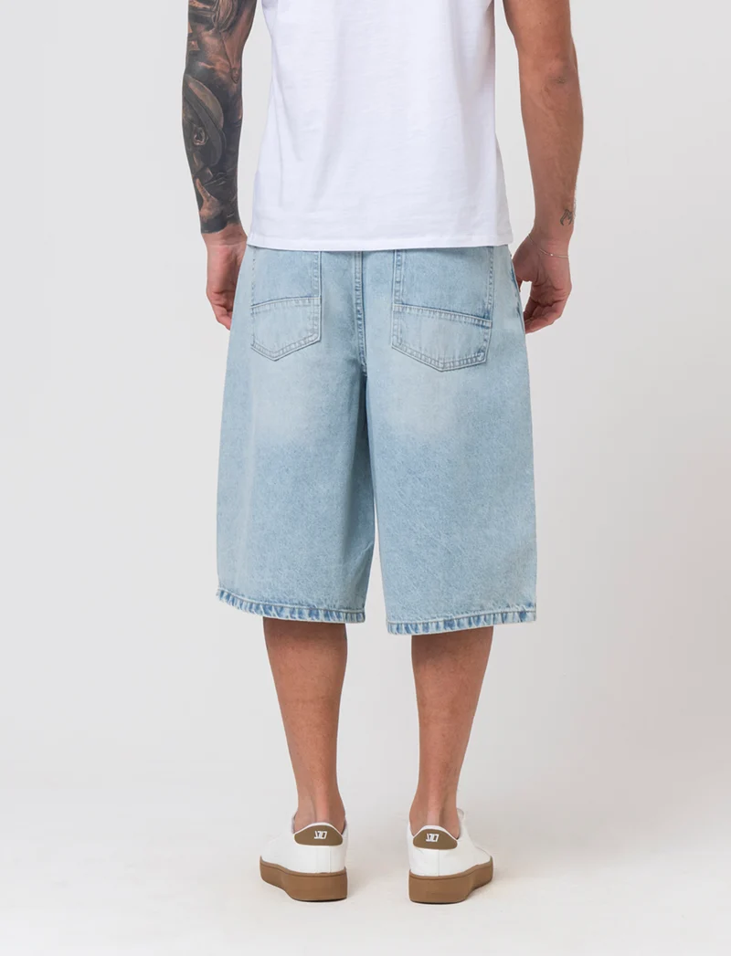 Bermuda di jeans skater da uomo - Denim