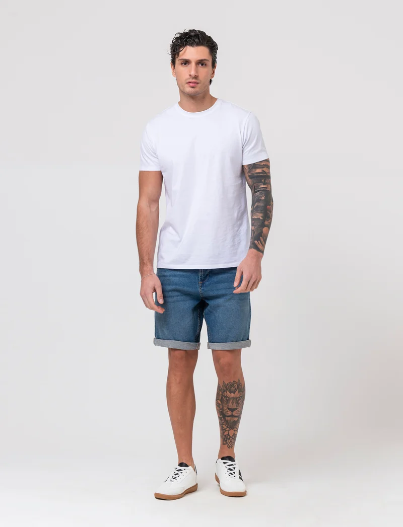 Bermuda jeans regular fit: da uomo - Denim