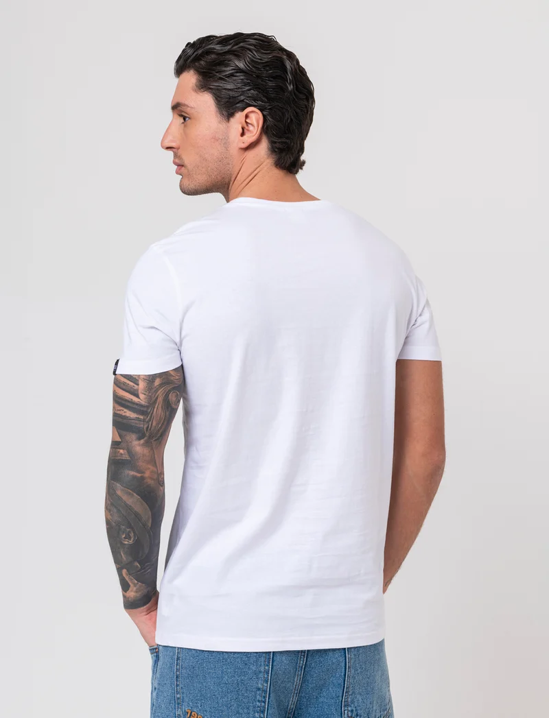T-shirt stampa doraemon da uomo - Bianco