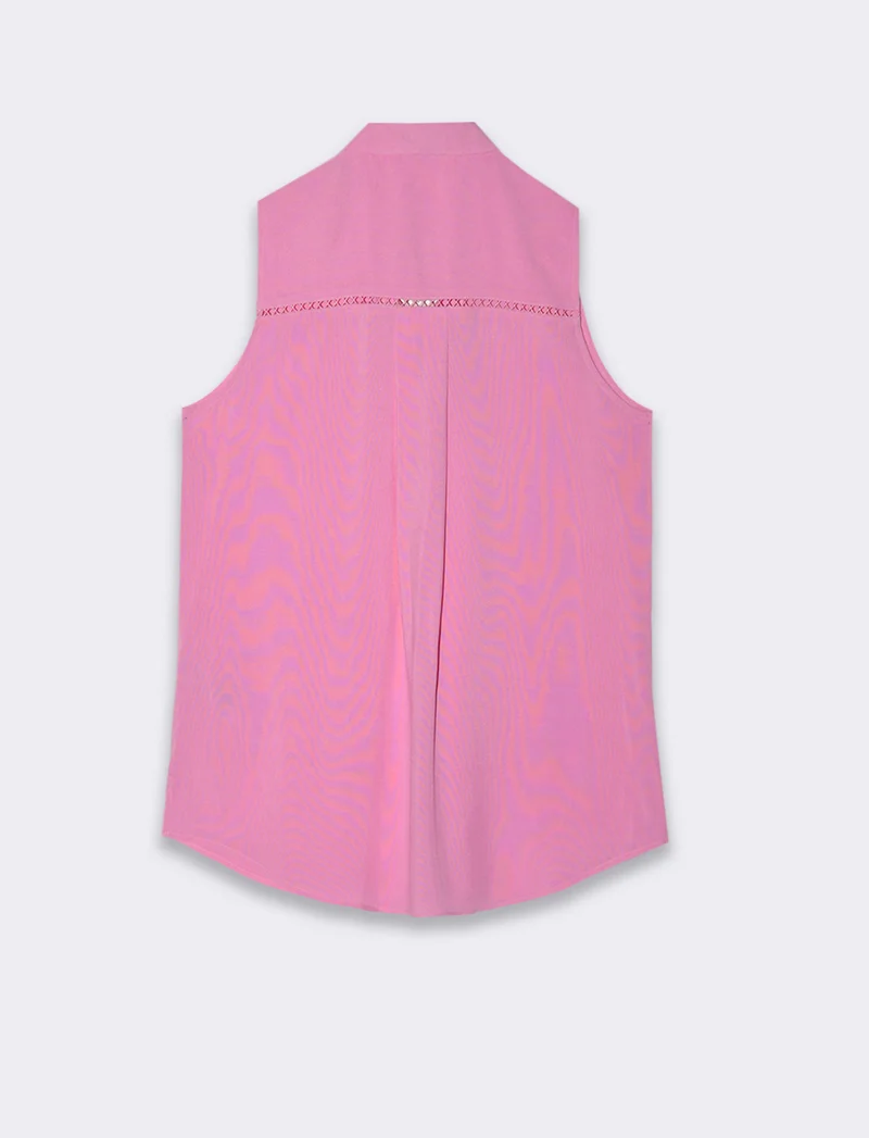 Camicia giro manica da donna - Rosa