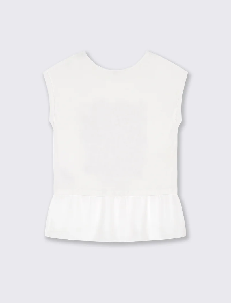 T-shirt con stampa da donna - Bianco latte
