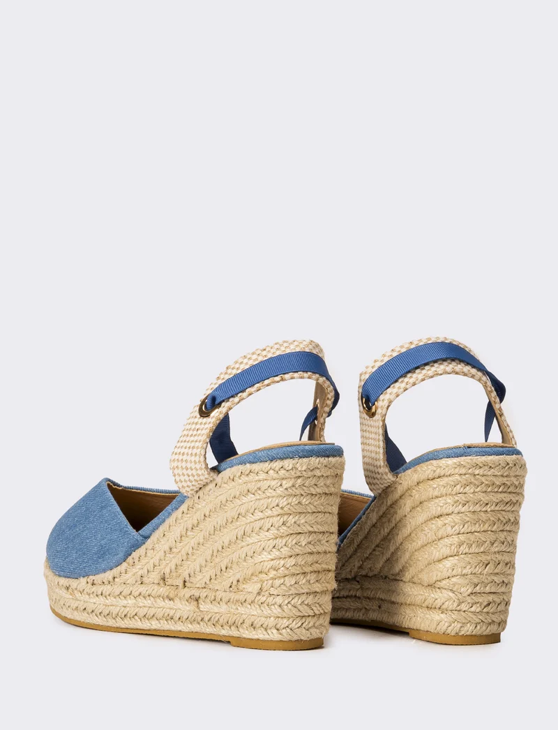 Sandalo Espadrillas in denim da donna - Jeans