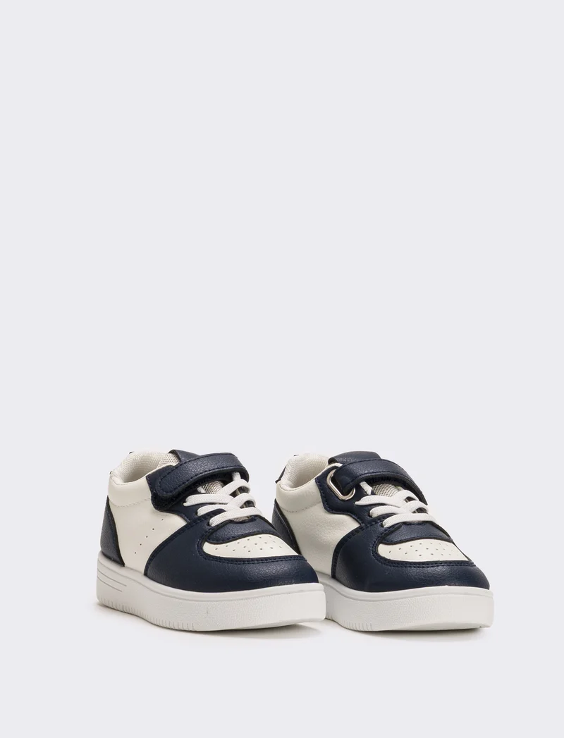Sneakers da bambino con riporti a contrasto - Blu