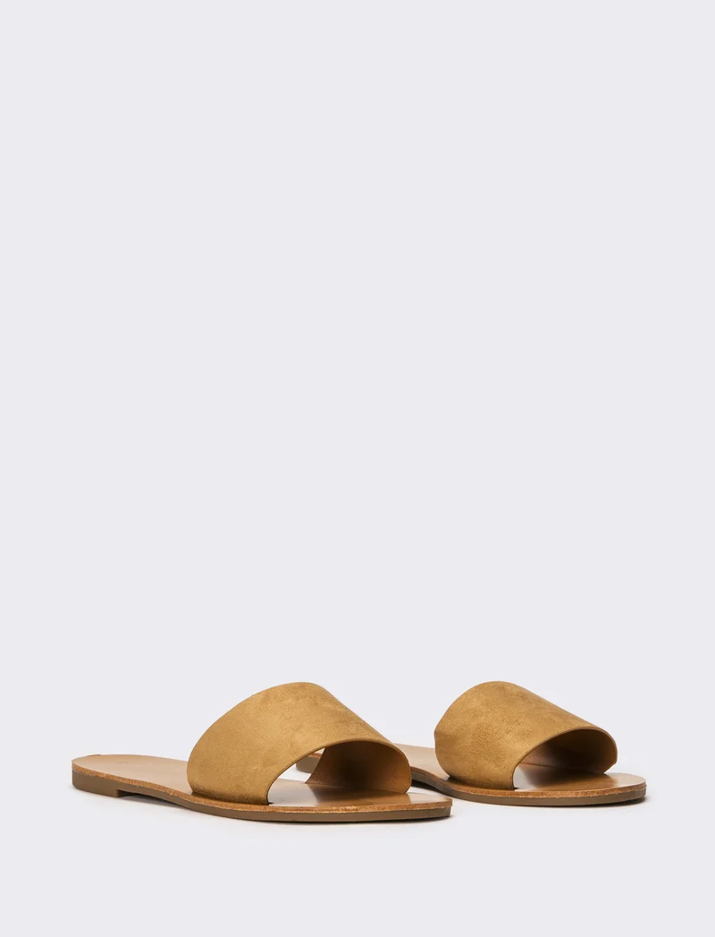 Mule a fascia da donna - Cammello