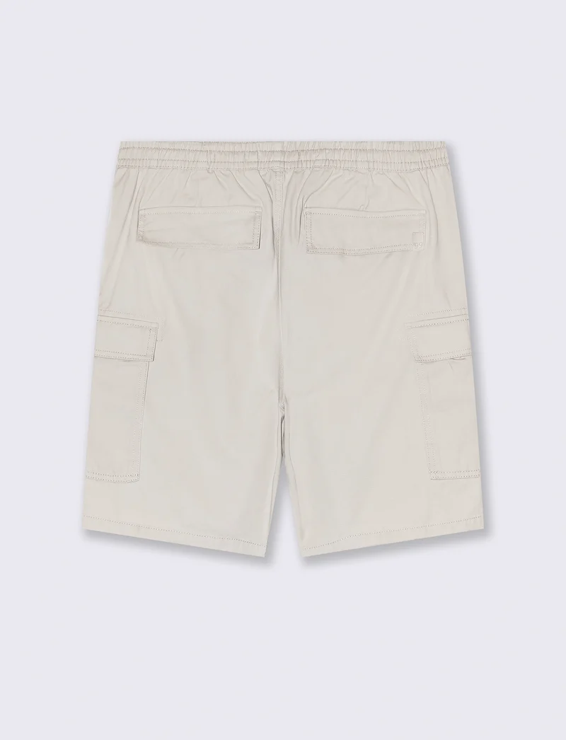 Bermuda cargo in twill da uomo - Sabbia