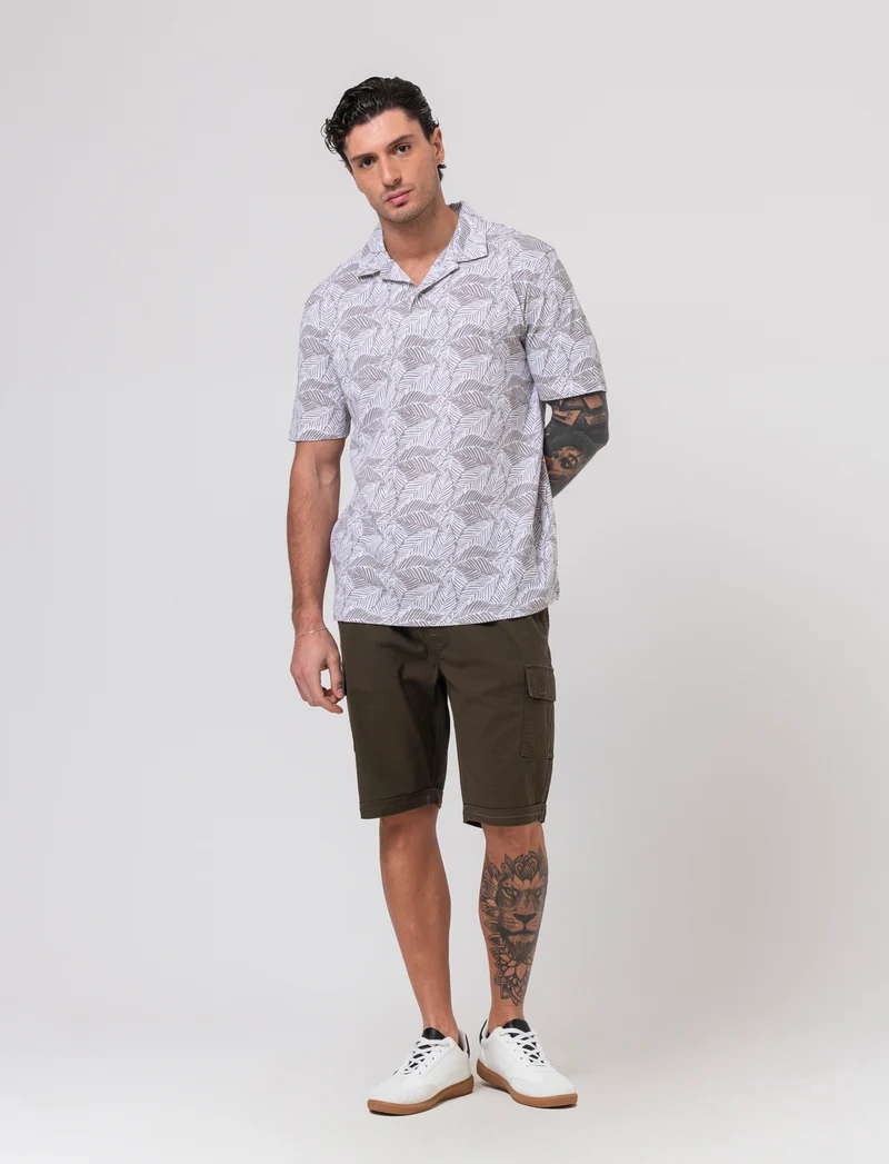 Bermuda jogger cargo fit da uomo - Verde kaki