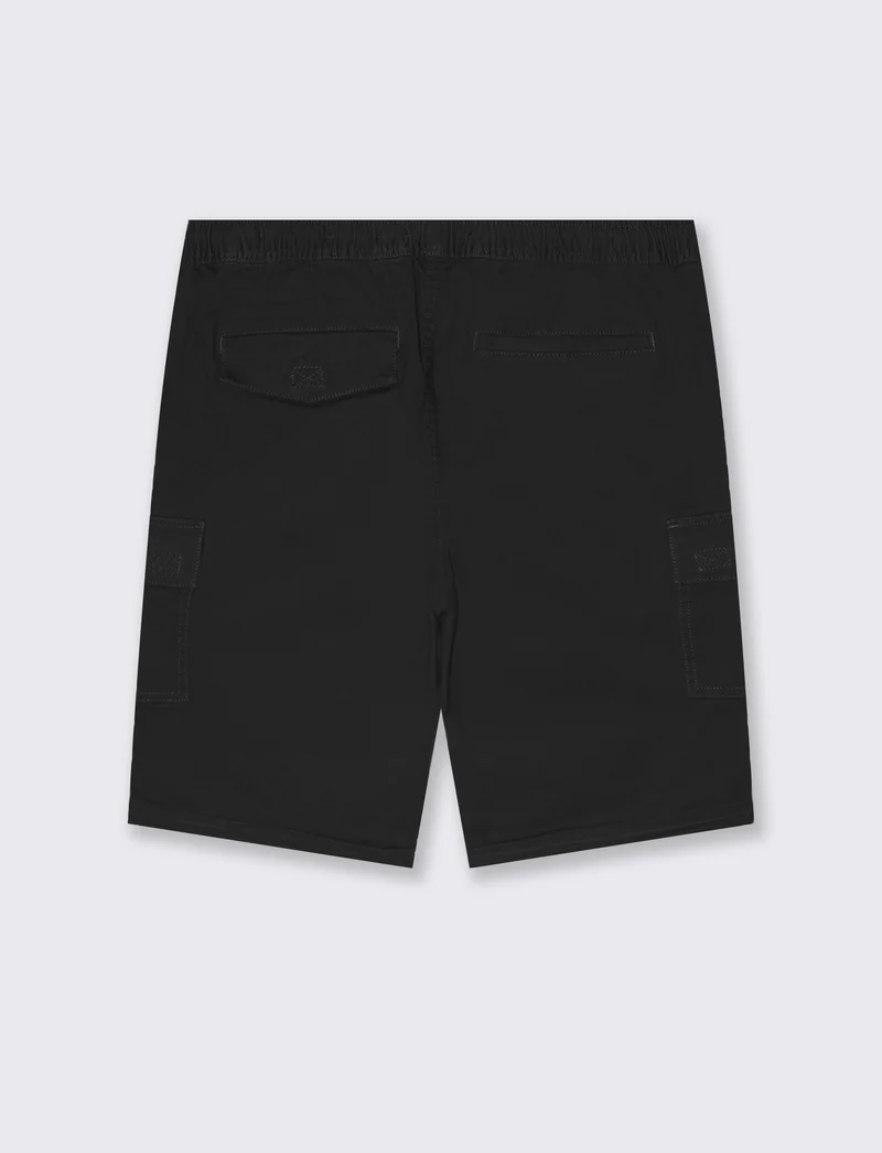 Bermuda jogger cargo fit da uomo - Nero