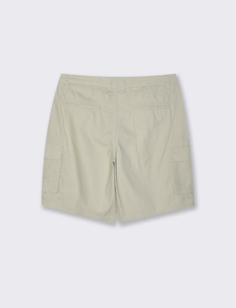 Bermuda cargo in tessuto ripstop da uomo - Grigio ghiaccio