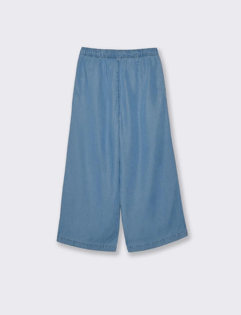 Pantalone gamba larga da donna - Denim