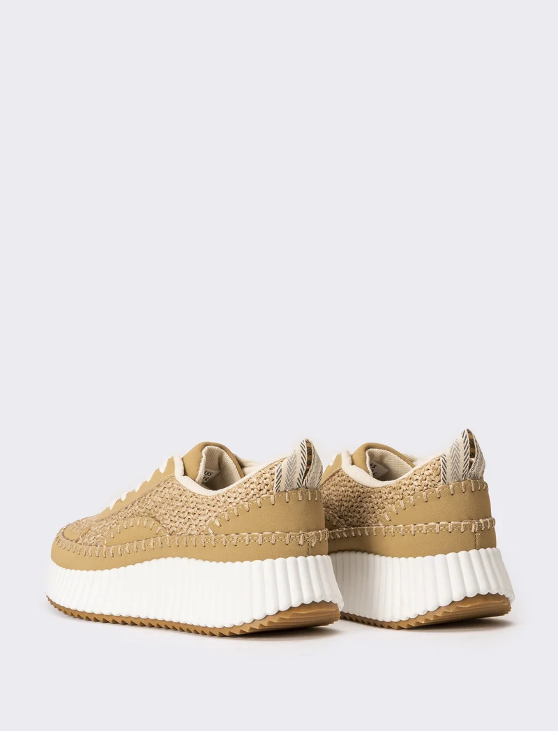 Sneakers in rafia da donna - Beige