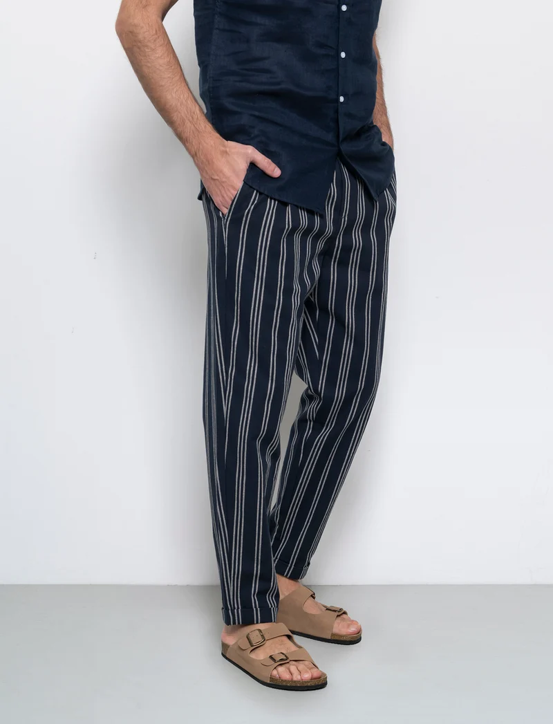 Pantaloni jogger a righe da uomo - Blu