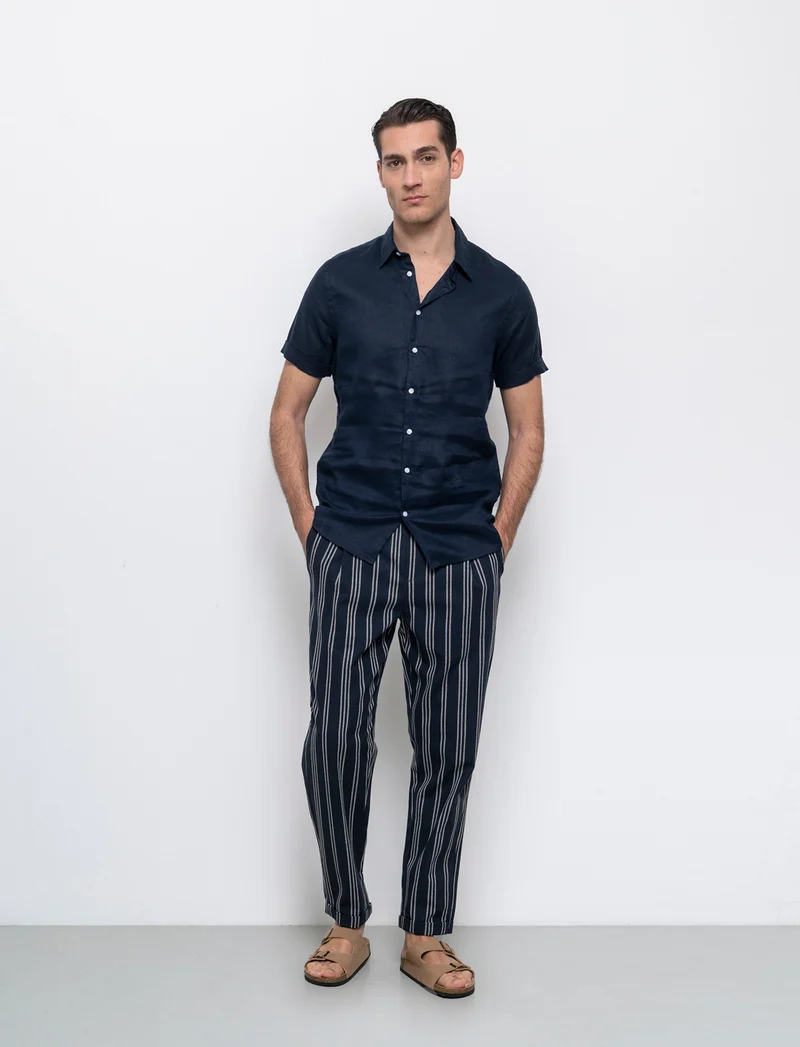 Pantaloni jogger a righe da uomo - Blu