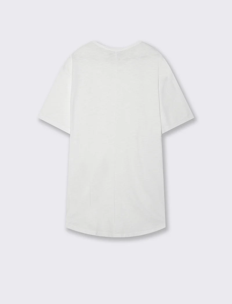 T-shirt con coulisse da uomo - Bianco