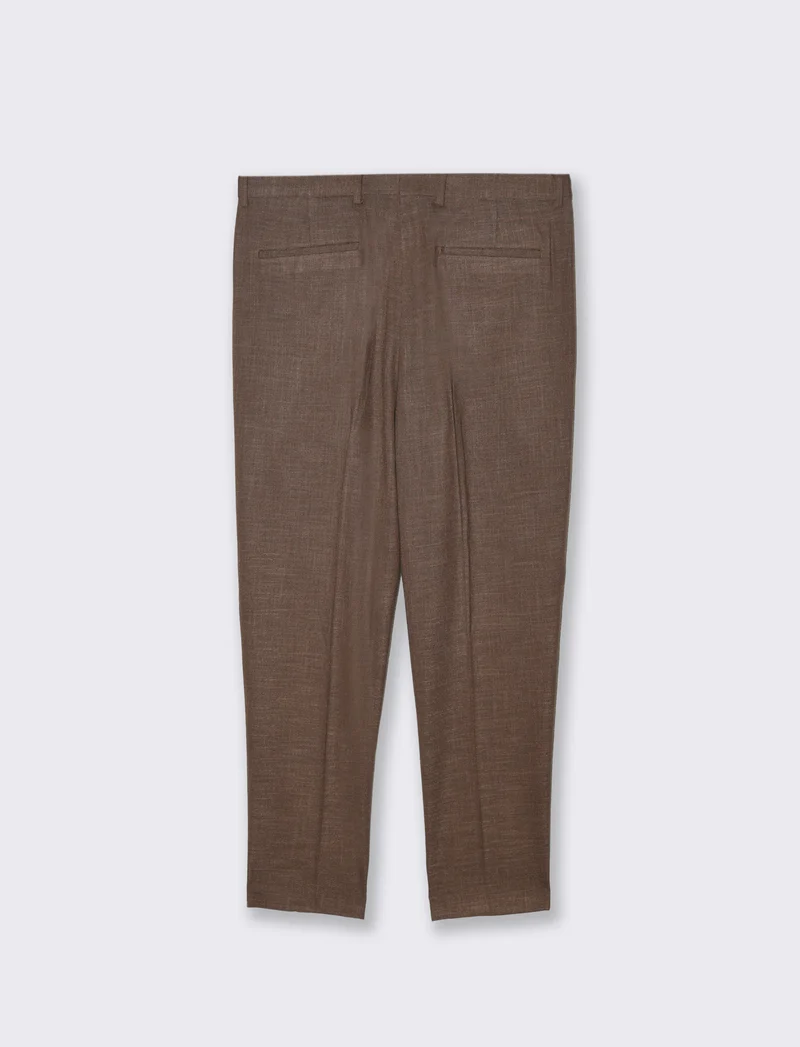 Pantaloni da completo formal fit da uomo - Moro
