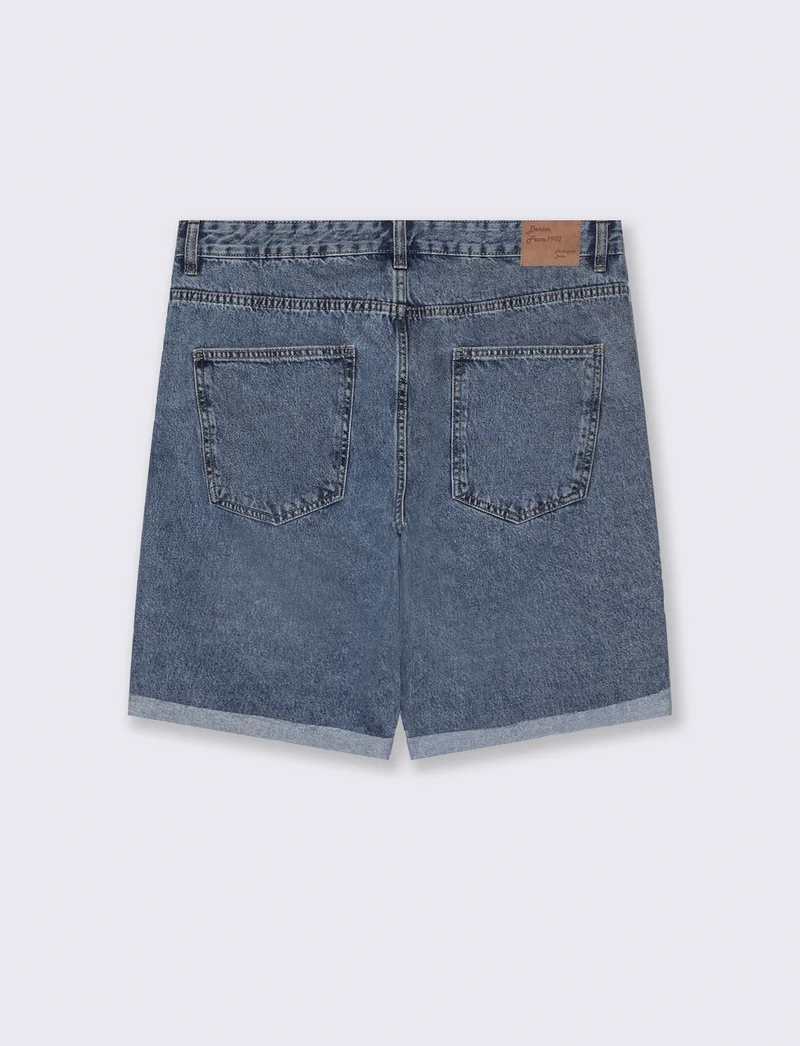 Bermuda jeans straight fit: da uomo - Denim