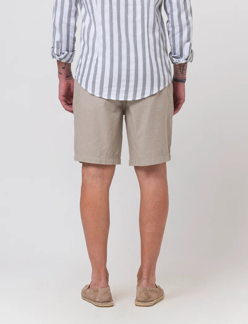 Pantaloni jogger in cotone effetto melange da uomo - Verde salvia
