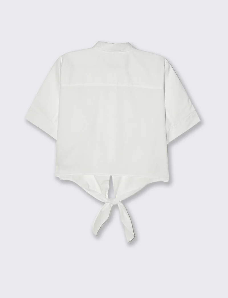 Camicia con nodo da donna - Bianco