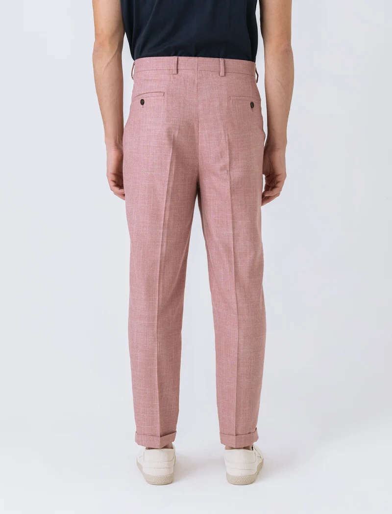 Pantaloni da completo formal fit da uomo - Corallo