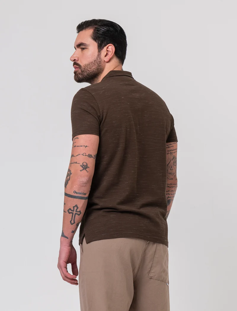 Polo struttura slub injected da uomo - Moro