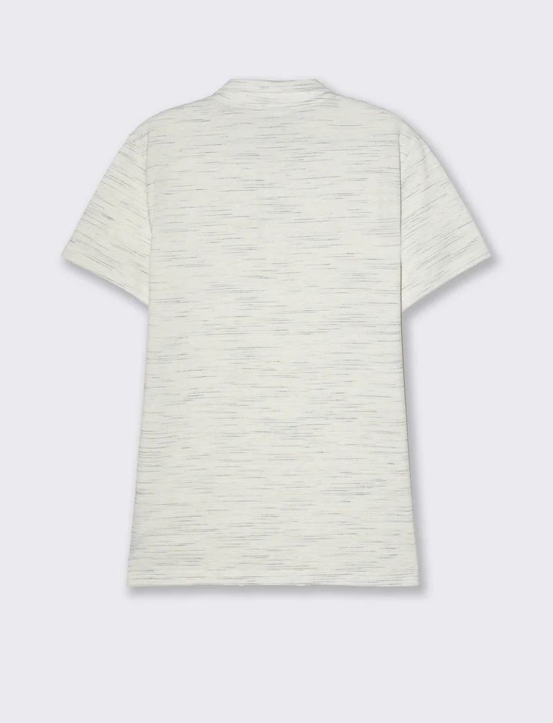Polo struttura slub injected da uomo - Bianco