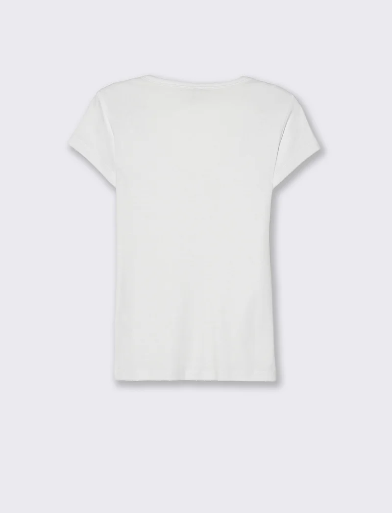 T-shirt basica da donna - Bianco
