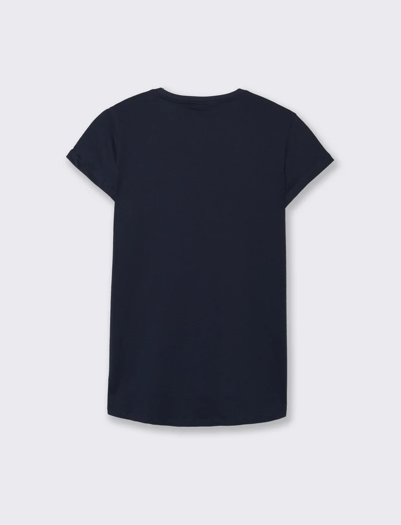 T-shirt con stampa da donna - Blu