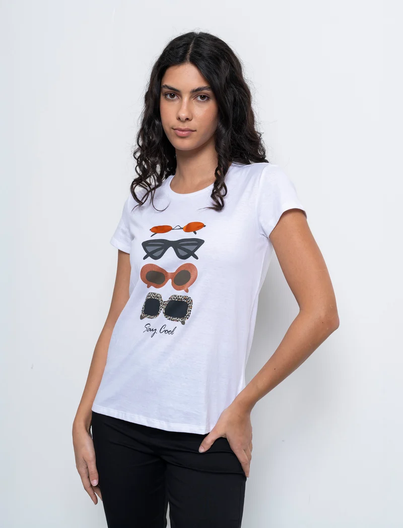 T-shirt con stampa da donna - var 2