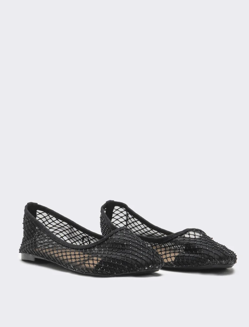Ballerina da donna in rete - Nero