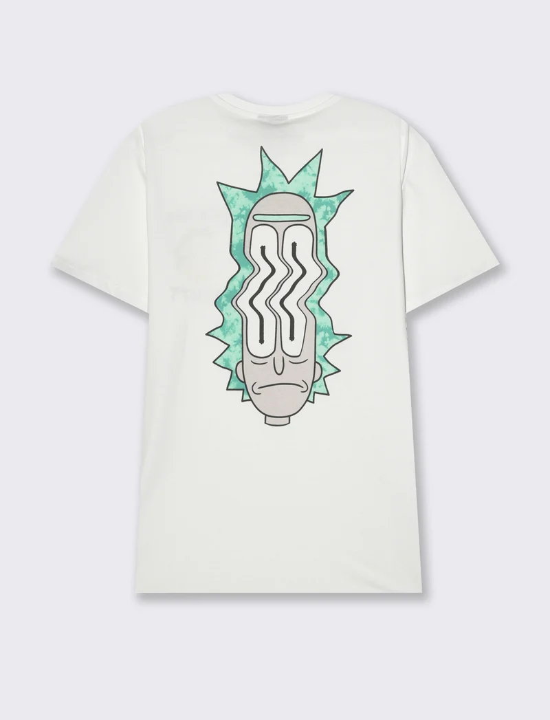 T-shirt stampa rick and morty da uomo - Bianco