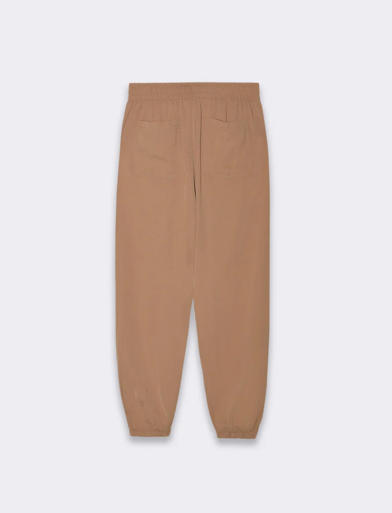 Pantalone con coulisse da donna - Caramello