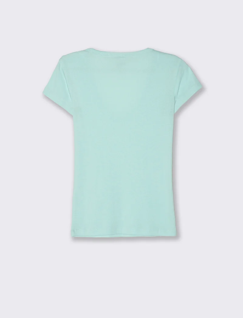 T-shirt basica da donna - ACQUA