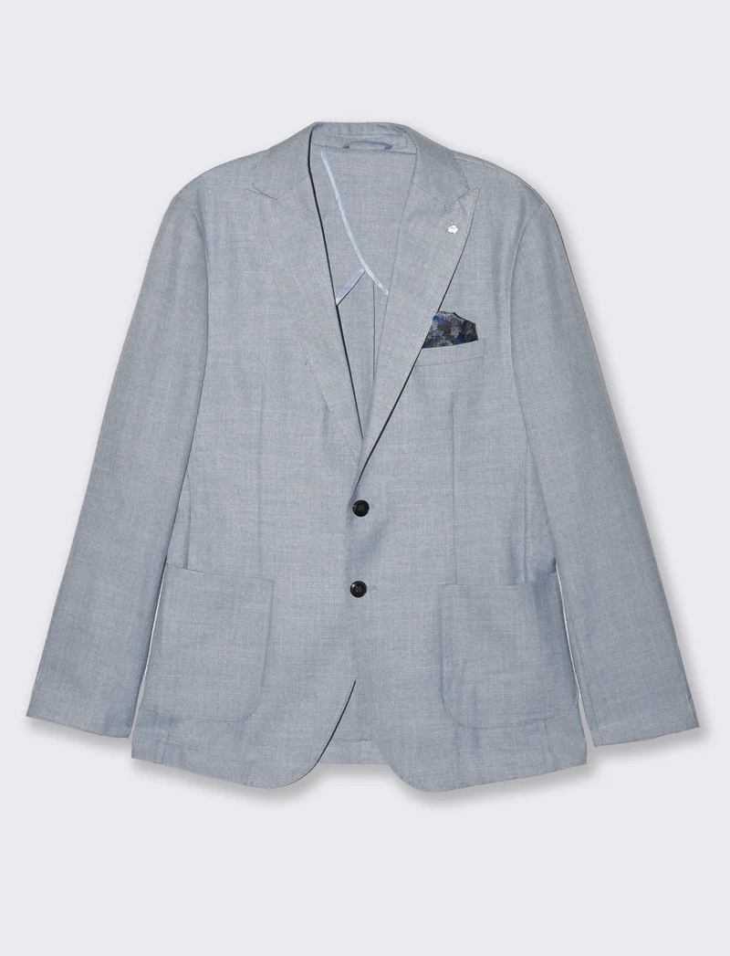 Blazer da completo formal fit da uomo - Celeste