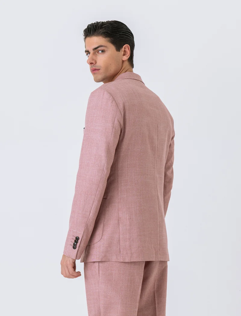 Blazer da completo formal fit da uomo - Corallo