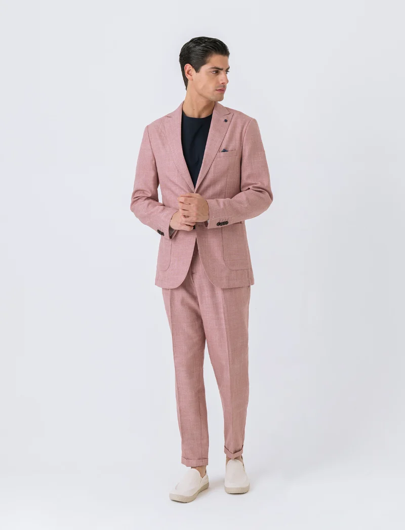 Blazer da completo formal fit da uomo - Corallo