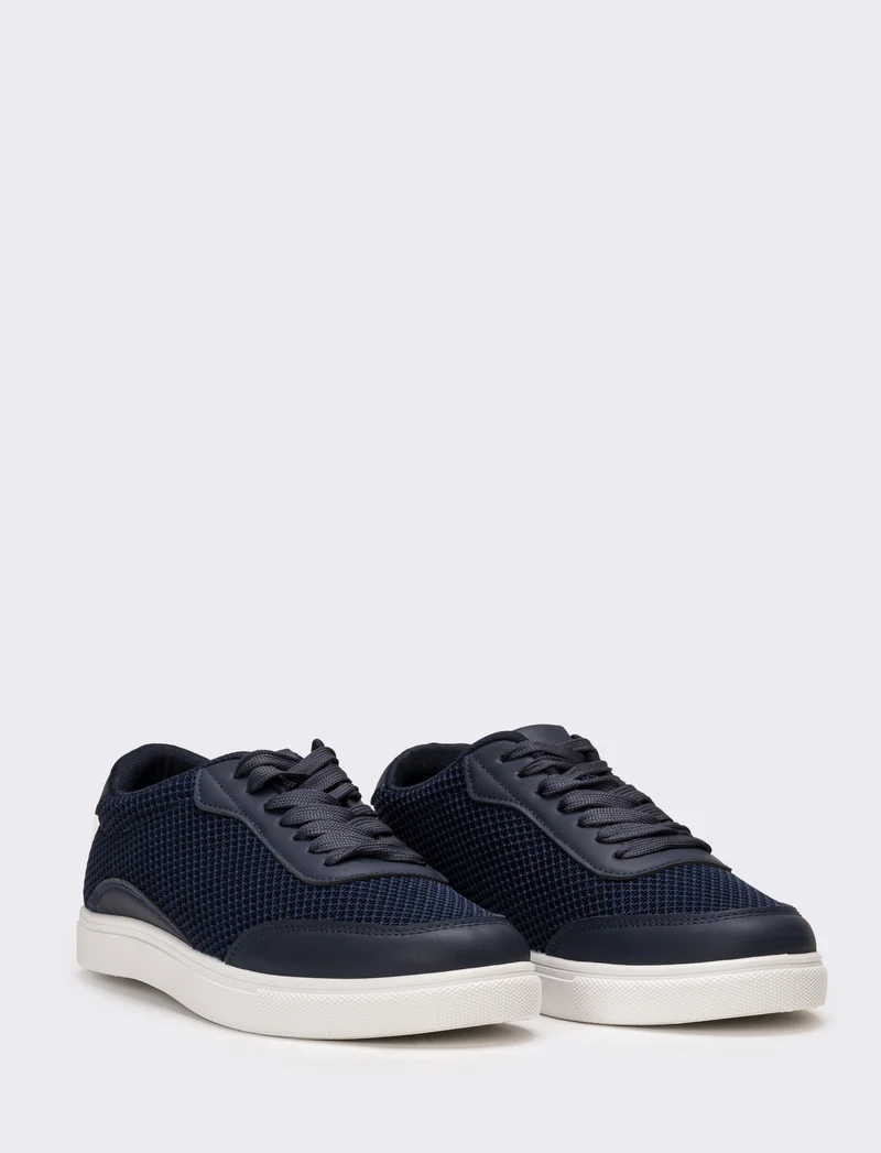 Sneakes da uomo in tessuto - Blu